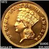 Image 1 : 1872 $3 Gold Piece CHOICE BU PL