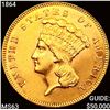 Image 1 : 1864 $3 Gold Piece CHOICE BU