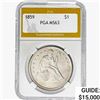 Image 1 : 1859 Seated Liberty Dollar PGA MS63 WB