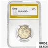 Image 1 : 1892 Barber Quarter PGA MS65+