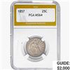 Image 1 : 1857 Seated Liberty Quarter PGA MS64