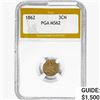 Image 1 : 1862 Silver Three Cent PGA MS62