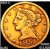 Image 1 : 1851-C $5 Gold Half Eagle HIGH GRADE