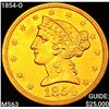 Image 1 : 1854-O $5 Gold Half Eagle CHOICE BU