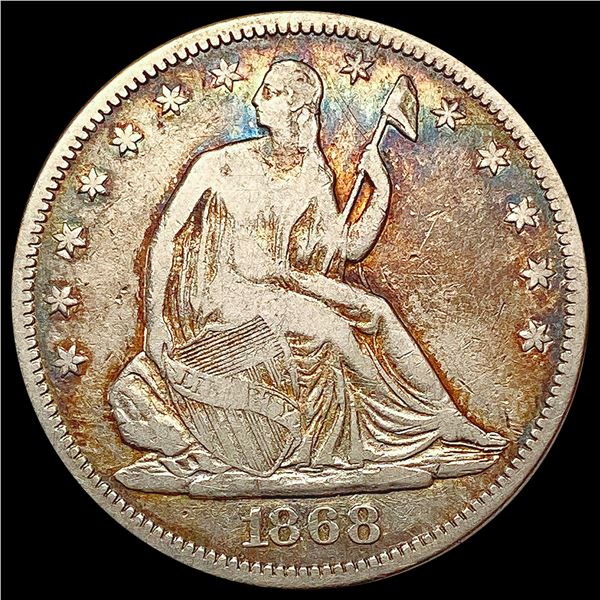 1868 Seated Liberty Half Dollar NICELY CIRCULATED