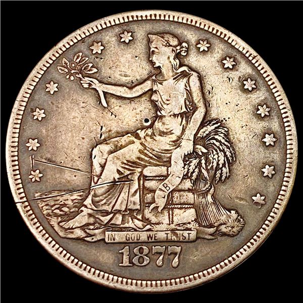 1877-S Silver Trade Dollar NICELY CIRCULATED