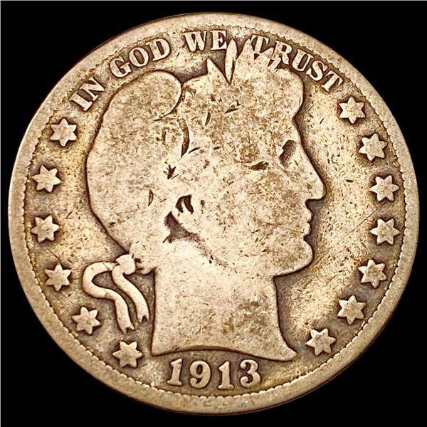 1913 Barber Half Dollar NICELY CIRCULATED