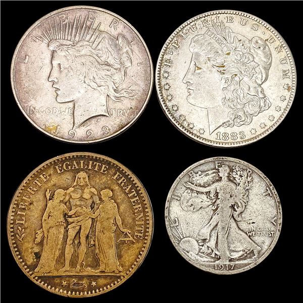 1873-1923 Varied US and World Coinage [4 Coins] HIGH GRADE