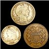 Image 1 : [3] 1833-1892 Varied U.S. Coinage NICELY CIRCULATED