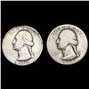 Image 1 : [2] 1932-S&1932-D Washington Silver Quarter NICELY CIRCULATED