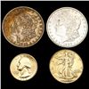 Image 1 : 1891-1944 Varied US Silver Coinage Lot [4 Coins] HIGH GRADE