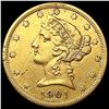 Image 1 : 1901-S $5 Gold Half Eagle CLOSELY UNCIRCULATED