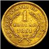 Image 2 : 1851 Rare Gold Dollar CLOSELY UNCIRCULATED
