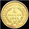 Image 2 : 1851 Rare Gold Dollar CLOSELY UNCIRCULATED