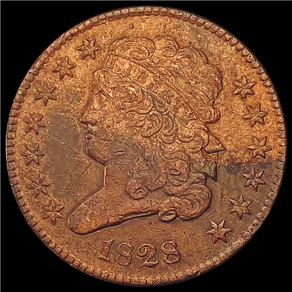 1828 Classic Head Half Cent NEARLY UNCIRCULATED