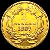 Image 2 : 1887 Rare Gold Dollar CLOSELY UNCIRCULATED