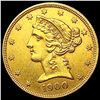 Image 1 : 1900 $5 Gold Half Eagle UNCIRCULATED
