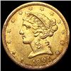 Image 1 : 1901-S $5 Gold Half Eagle CLOSE UNC