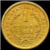 Image 2 : 1851 Rare Gold Dollar CLOSELY UNCIRCULATED