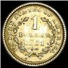 Image 2 : 1851 Rare Gold Dollar CLOSELY UNCIRCULATED