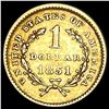 Image 2 : 1851 Rare Gold Dollar CLOSELY UNCIRCULATED