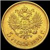 Image 2 : 1898 Russia Gold 5 Roubles 0.1245oz UNCIRCULATED