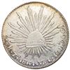 Image 2 : 1861Zs VL Mexico Silver 8 Reales CLOSELY UNCIRCULATED