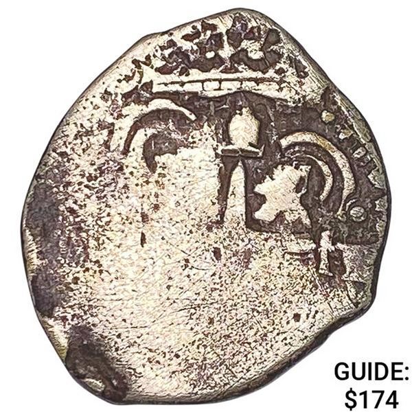 1500-1600's Spanish Empire Silver 1 Reales Cob NEARLY UNCIRCULATED