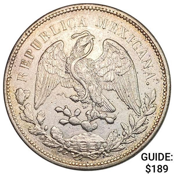 1909Mo GV Mexico Silver Peso CHOICE AU