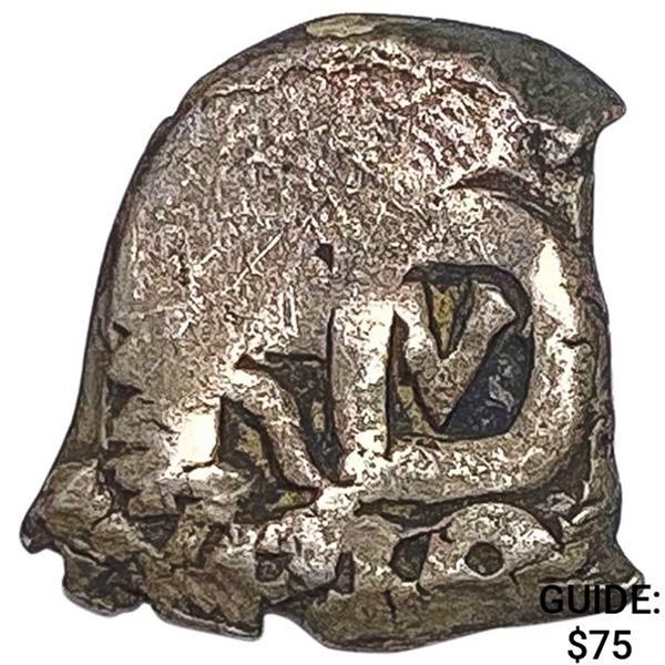 1500-1600's Spanish Empire Silver 1 Reales Cob NEARLY UNCIRCULATED