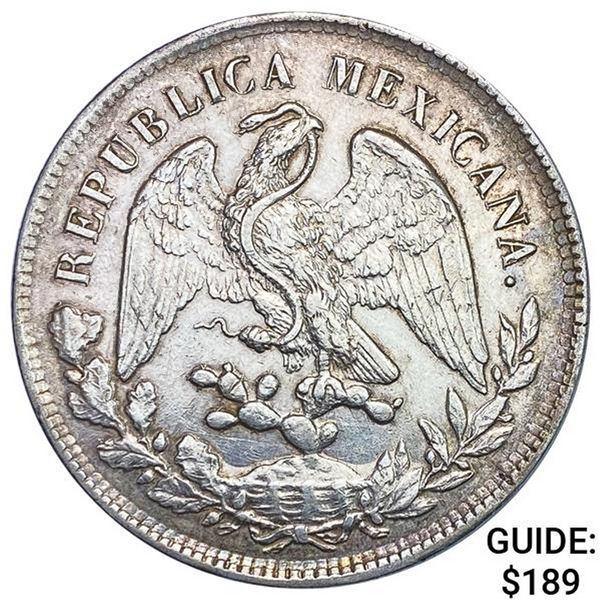 1899Go RS Mexico Silver Peso CHOICE AU