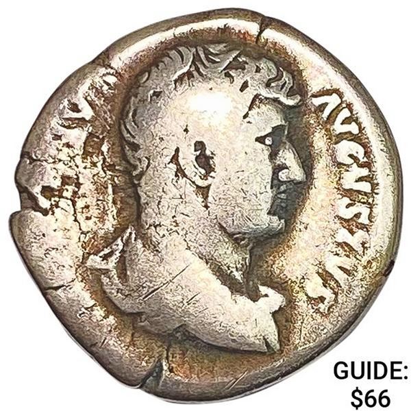 Roman Hadrian 117-138 AD Silver Denarius ABOUT UNCIRCULATED