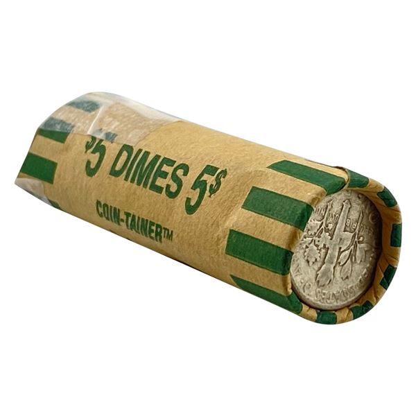 1950-1959 Silver Roosevelt Dime Roll [50 Coins]