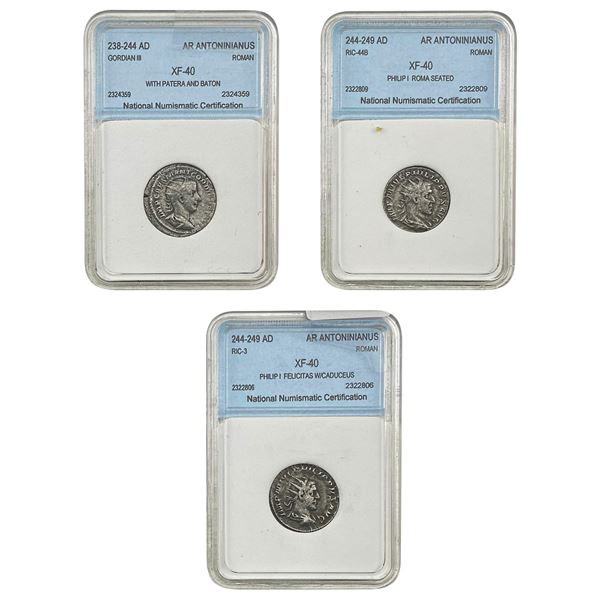 238-249 [3] AR Antoninianus Roman Coins NNC XF40