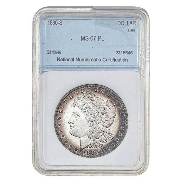 1880-S Morgan Silver Dollar NNC MS67 PL