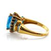 Image 2 : 10k Gold Blue Stone Ring, 4.83g Total Wgt. Sz. 7