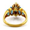 Image 4 : 10k Gold Blue Stone Ring, 4.83g Total Wgt. Sz. 7