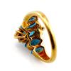 Image 5 : 10k Gold Blue Stone Ring, 4.83g Total Wgt. Sz. 7