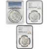 Image 1 : 1880-1926 [3] Silver Dollars PCGS/NGC MS63-65