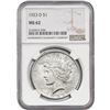 Image 2 : 1922-1923 [3] Silver Peace Dollar NGC MS61-62