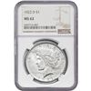 Image 4 : 1922-1923 [3] Silver Peace Dollar NGC MS61-62