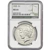 Image 2 : 1925-1927 [3] Silver Peace Dollar NGC MS/AU53-64
