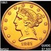 Image 1 : 1861 $5 Gold Half Eagle UNCIRCULATED