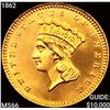 Image 1 : 1862 Rare Gold Dollar GEM BU