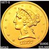 Image 1 : 1877-S $5 Gold Half Eagle CHOICE BU