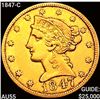 Image 1 : 1847-C $5 Gold Half Eagle HIGH GRADE