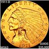 Image 1 : 1911-D $2.50 Gold Quarter Eagle CHOICE BU