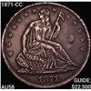 Image 1 : 1871-CC Seated Liberty Half Dollar CHOICE AU
