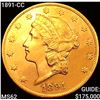 Image 1 : 1891-CC $20 Gold Double Eagle UNCIRCULATED