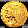 Image 1 : 1911-D STRONG D $2.50 Gold Quarter Eagle CHOICE BU
